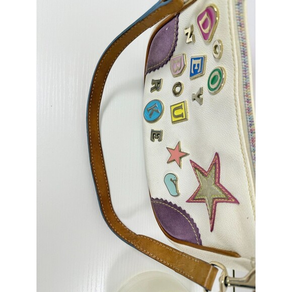 Dooney & Bourke  Vintage White Lindsay Lohan Y2K Charms Bag Multi Color #2 Rare